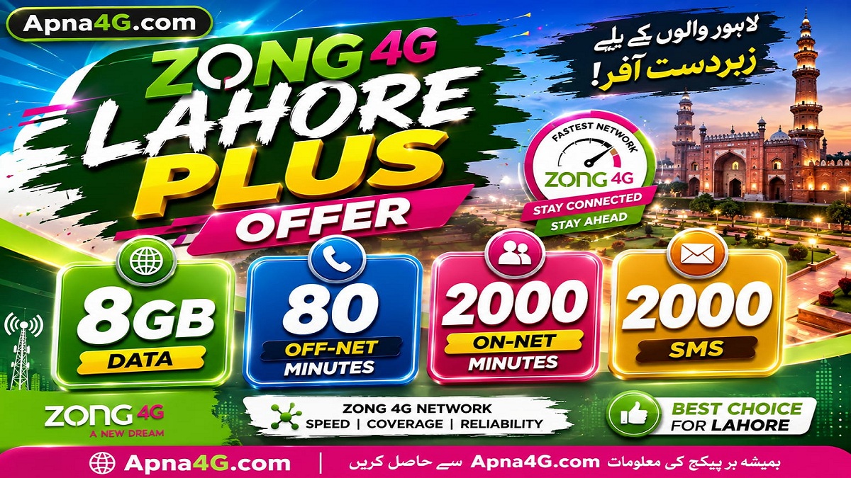 Zong Lahore Plus Offer Price, Code