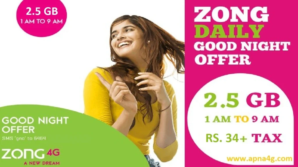 Zong Night Internet Package