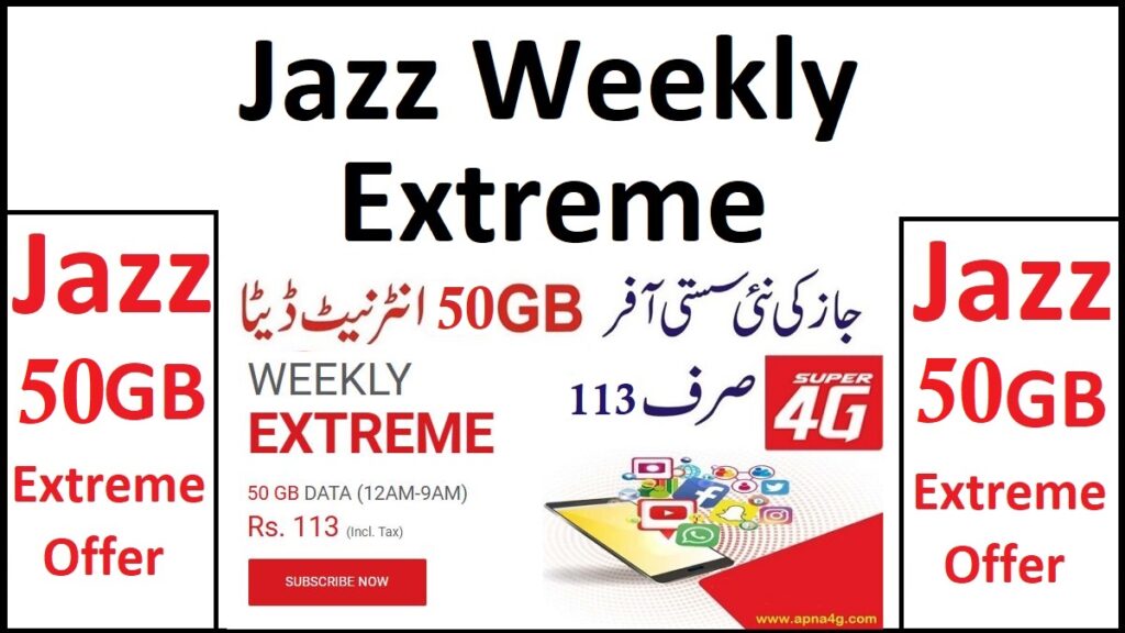 Jazz Weekly Extreme offer 2025