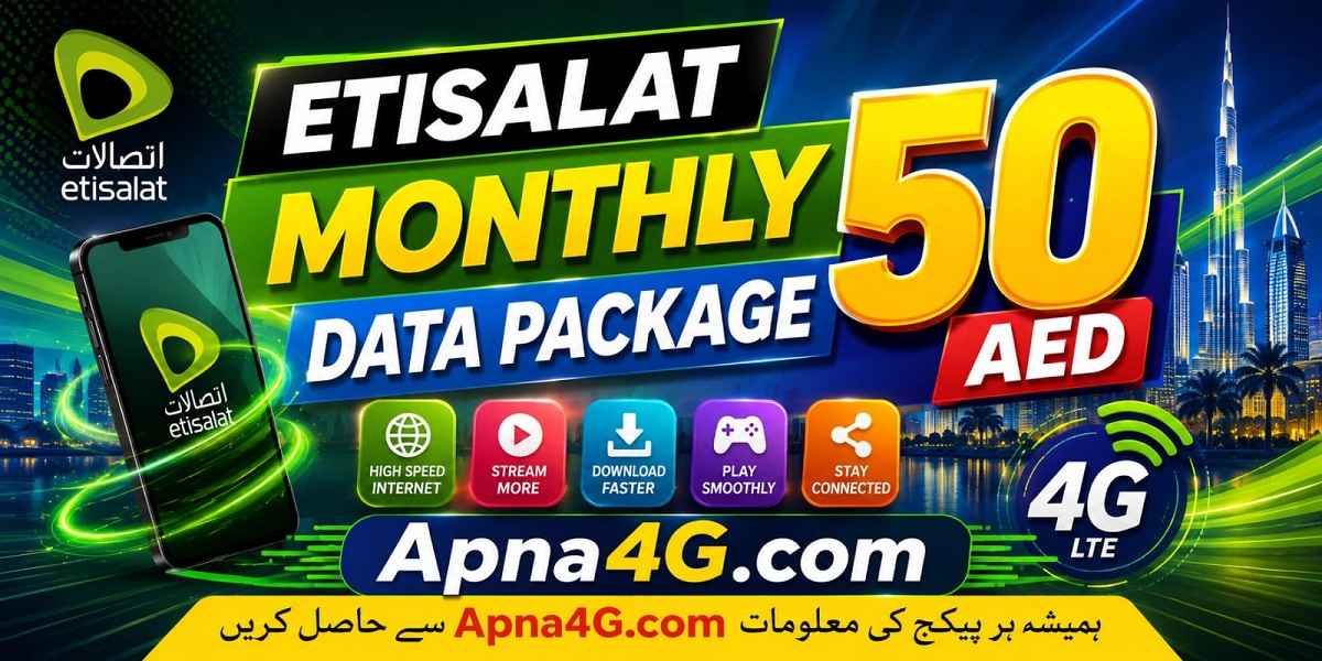 Etisalat Monthly Data Package at 50 AED