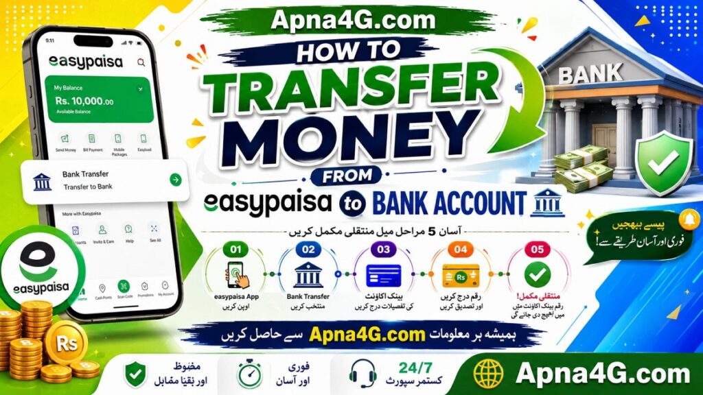 Transfer Money From Easypaisa to Bank Account Details