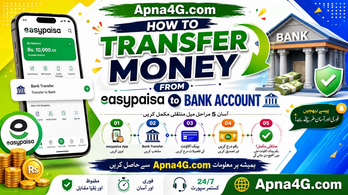 Transfer Money From Easypaisa to Bank Account Details