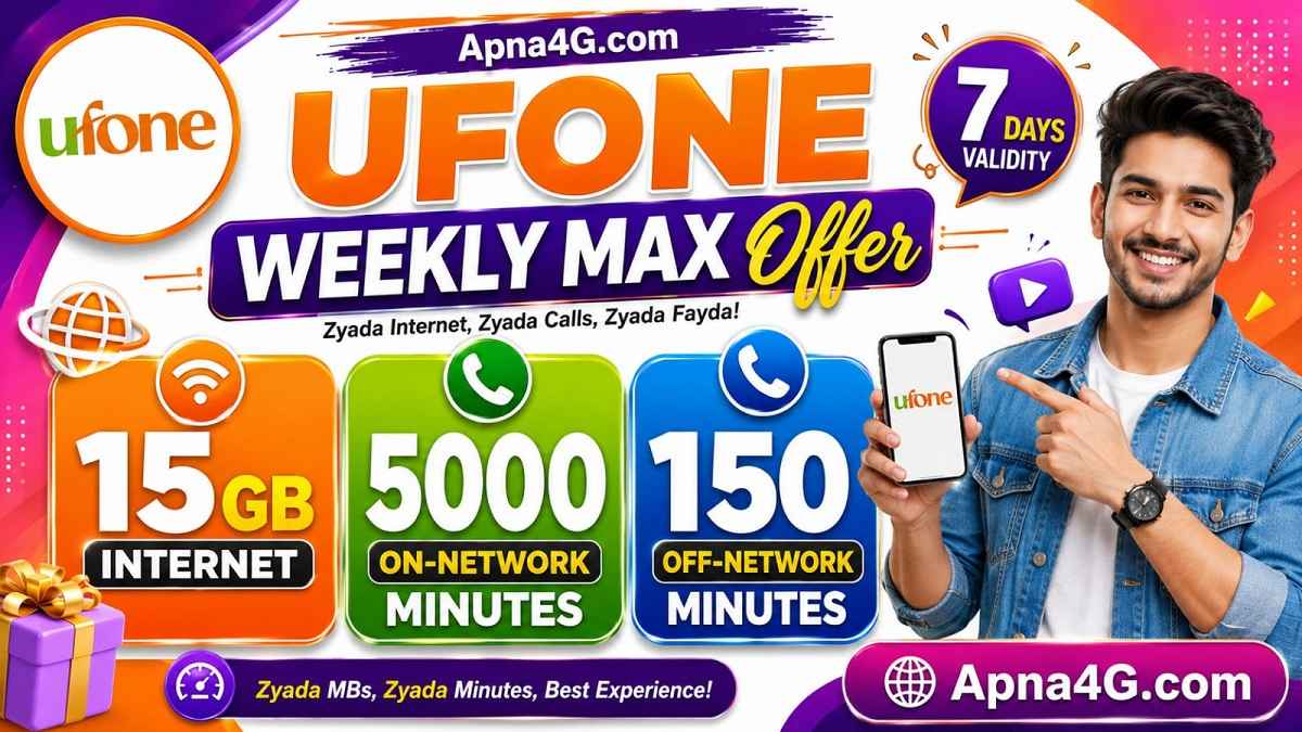 Ufone Weekly Max Offer 15GB