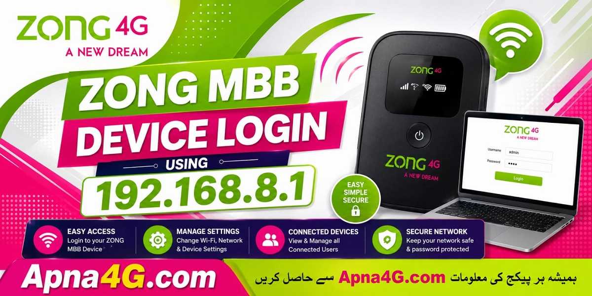 Zong 4G Device 192.168.8.1 Details
