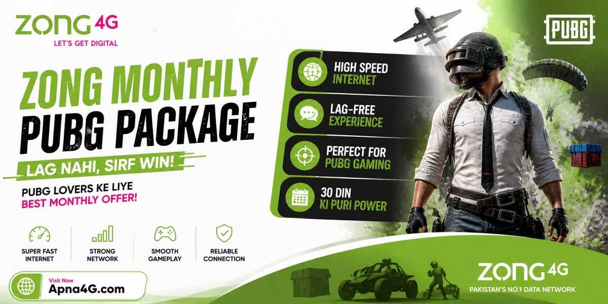 Zong PUBG Package Monthly 250 Rupees