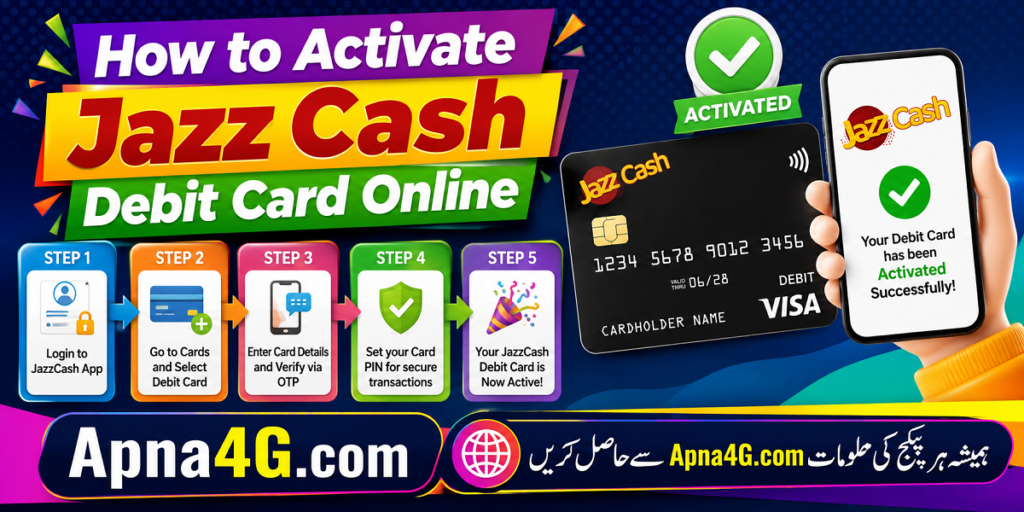 Activate Jazz Cash Debit Card Details