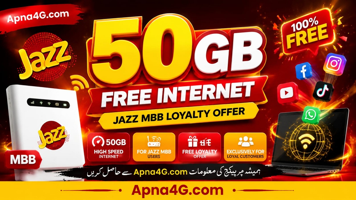 Jazz 50GB Free Internet MBB Loyalty Offer