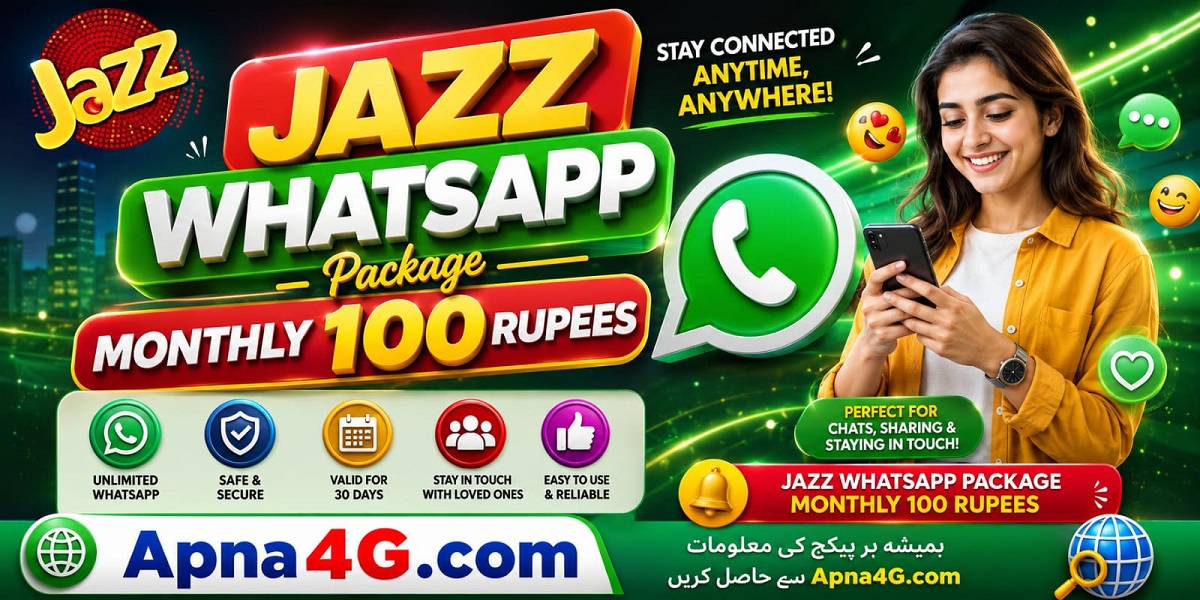 Jazz WhatsApp Package Monthly Rs 100 Rupees
