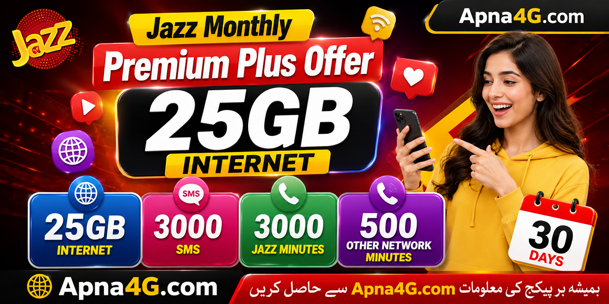 Jazz Monthly Internet Package 25GB Code