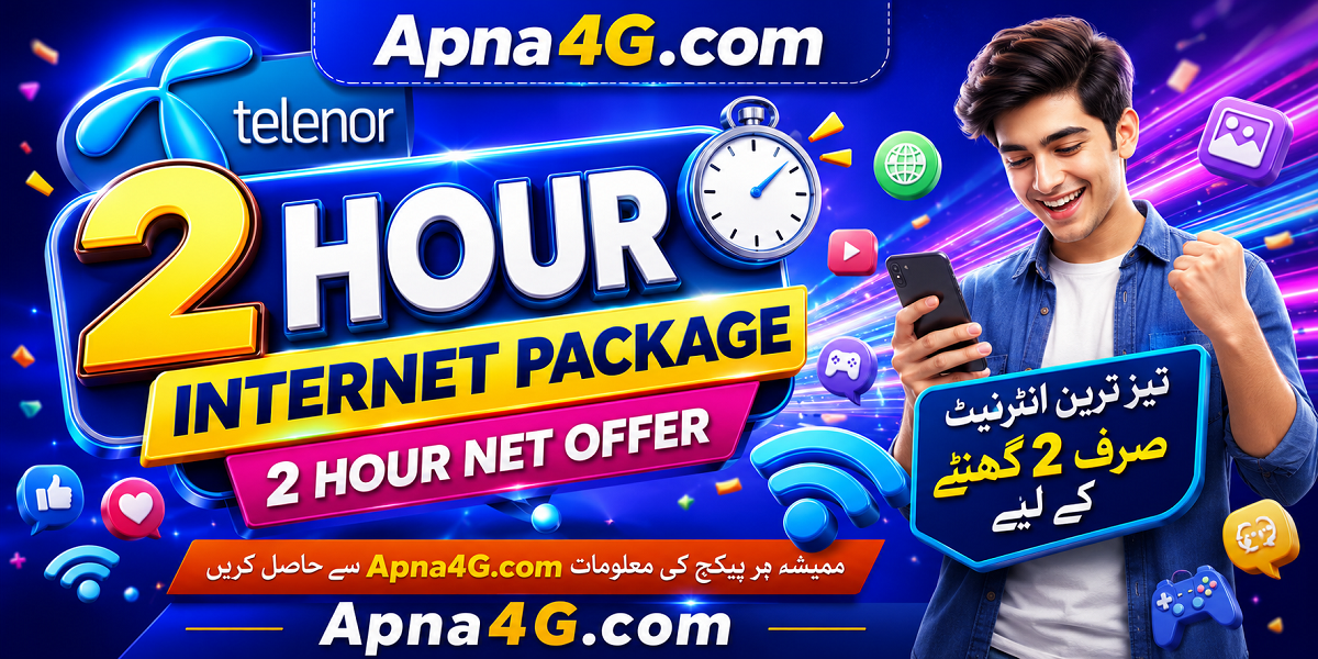 Telenor 2 Hour Internet code