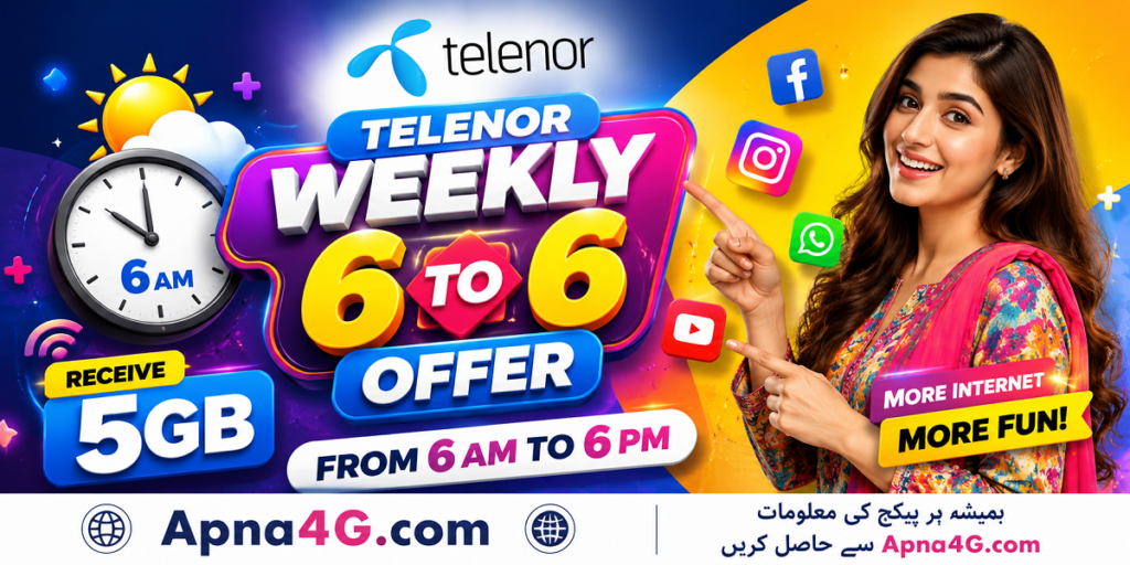 Telenor Weekly 6 to 6 Data Code
