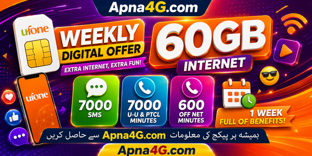 Ufone Weekly Digital Offer 60GB