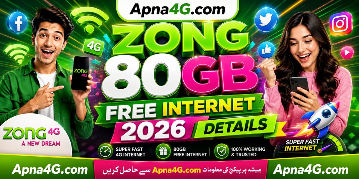 Zong 80GB Free Internet Code