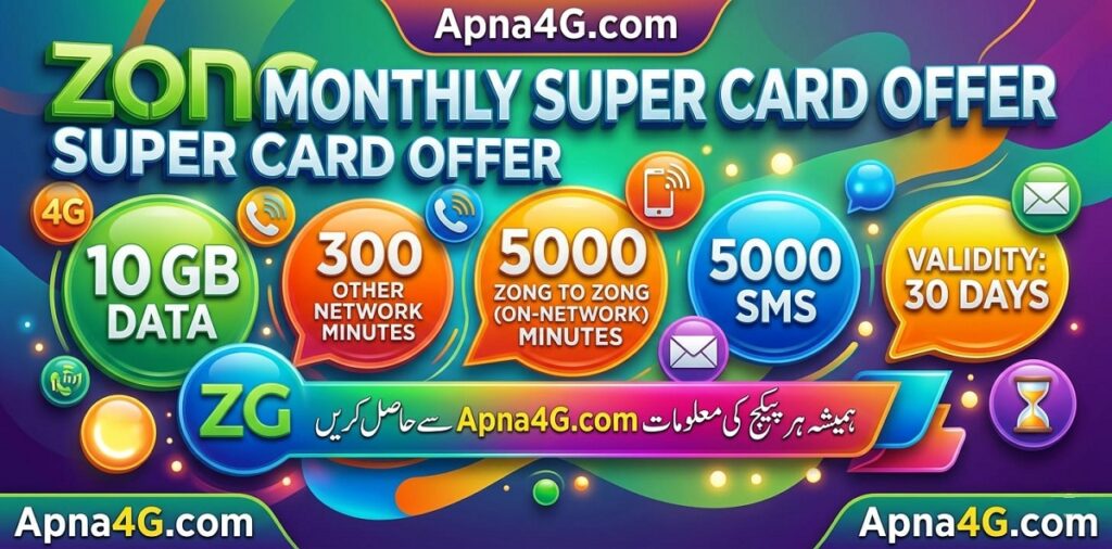 Zong Monthly Super Card info