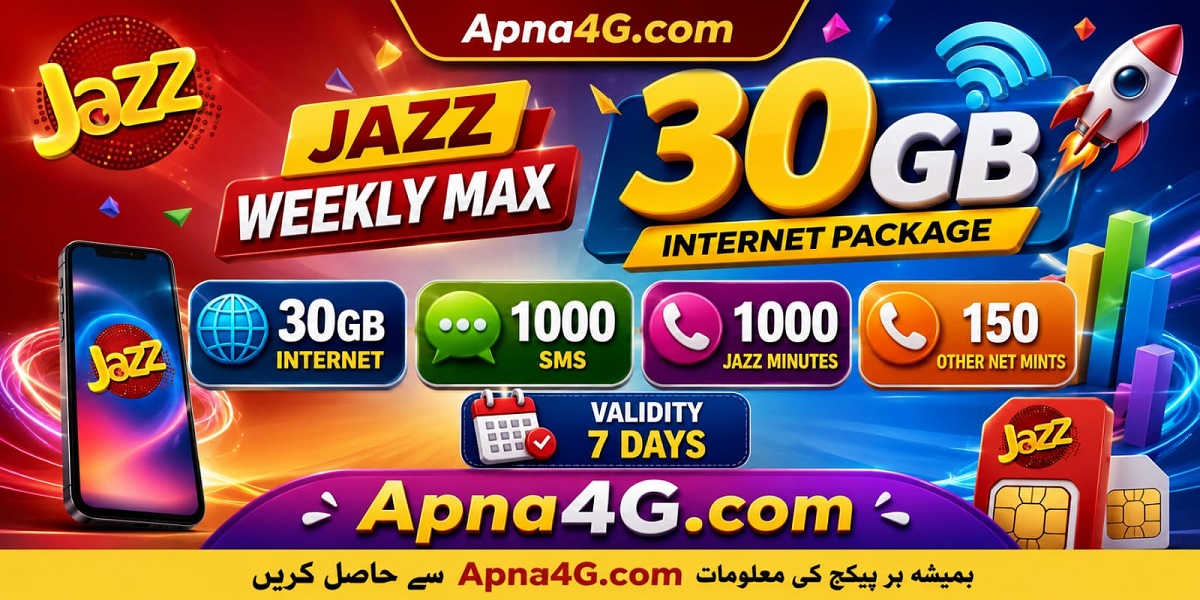 Jazz 30GB Weekly Max Internet