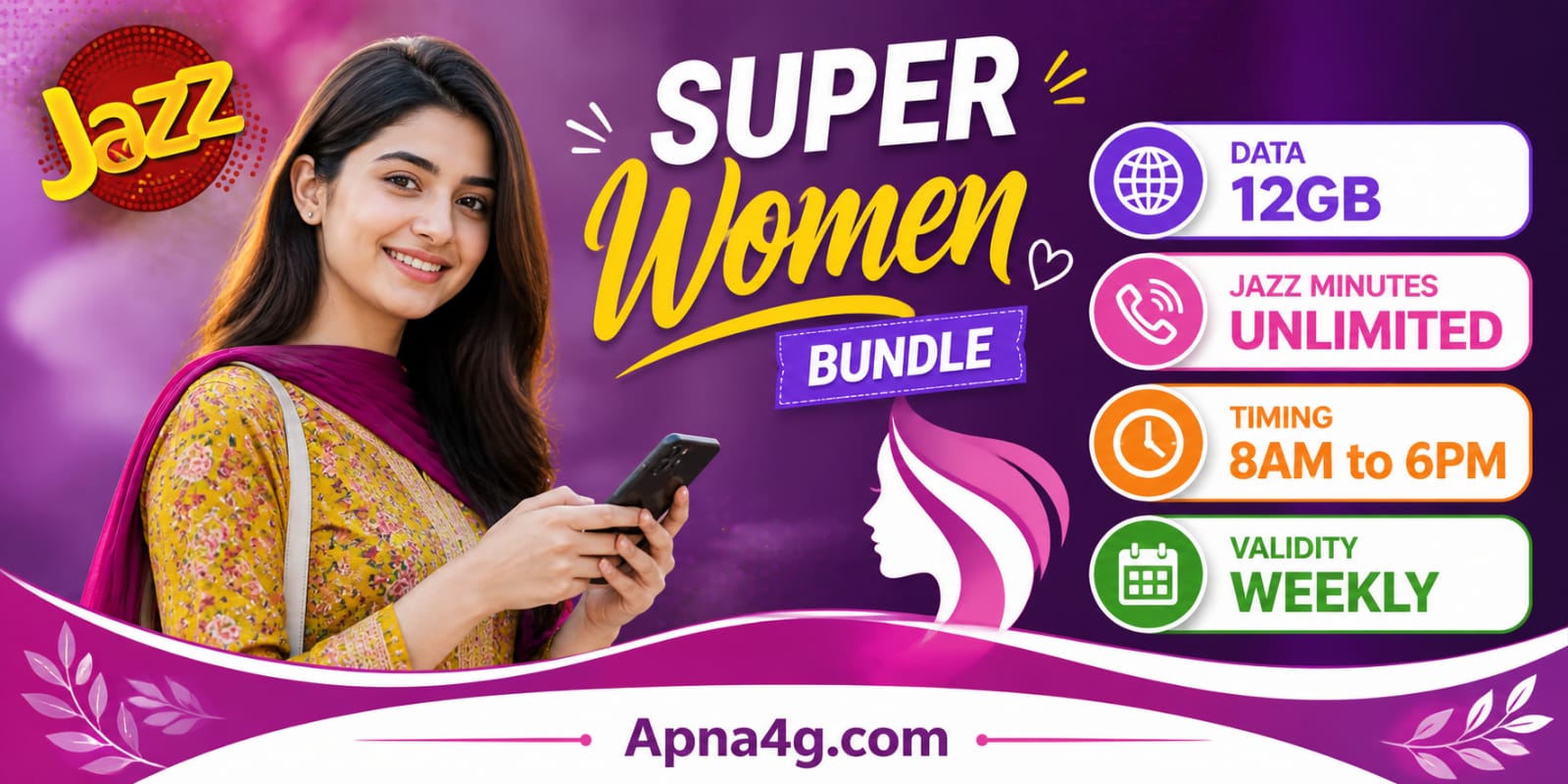Jazz Super Woman Bundle 12GB