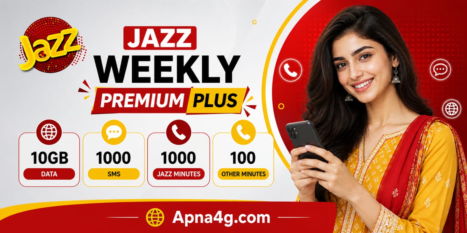 Jazz Weekly Premium Plus 10GB