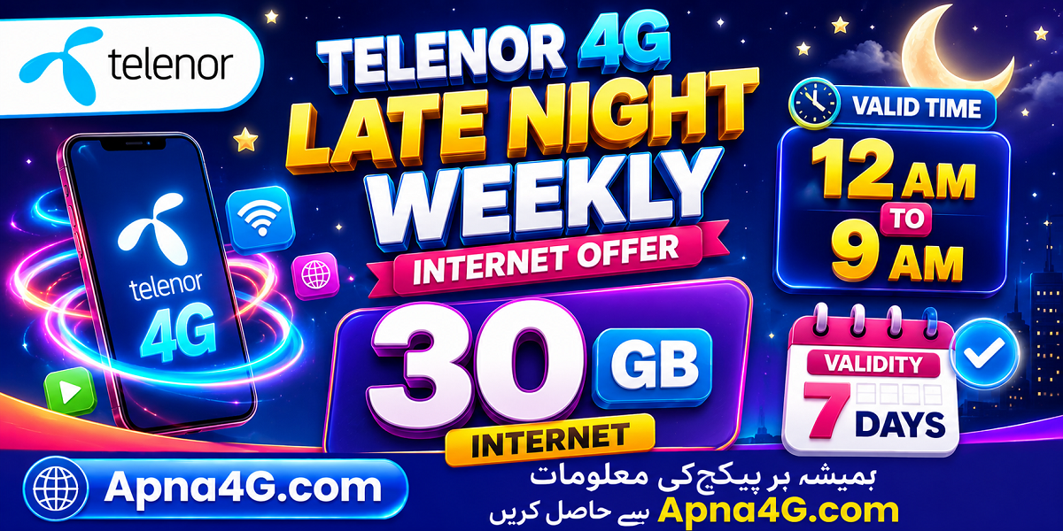 Telenor 4G Weekly Max Code