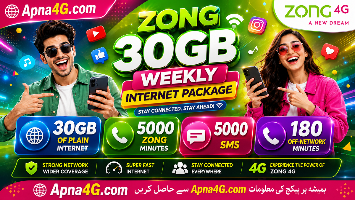 Zong 30GB Weekly Package
