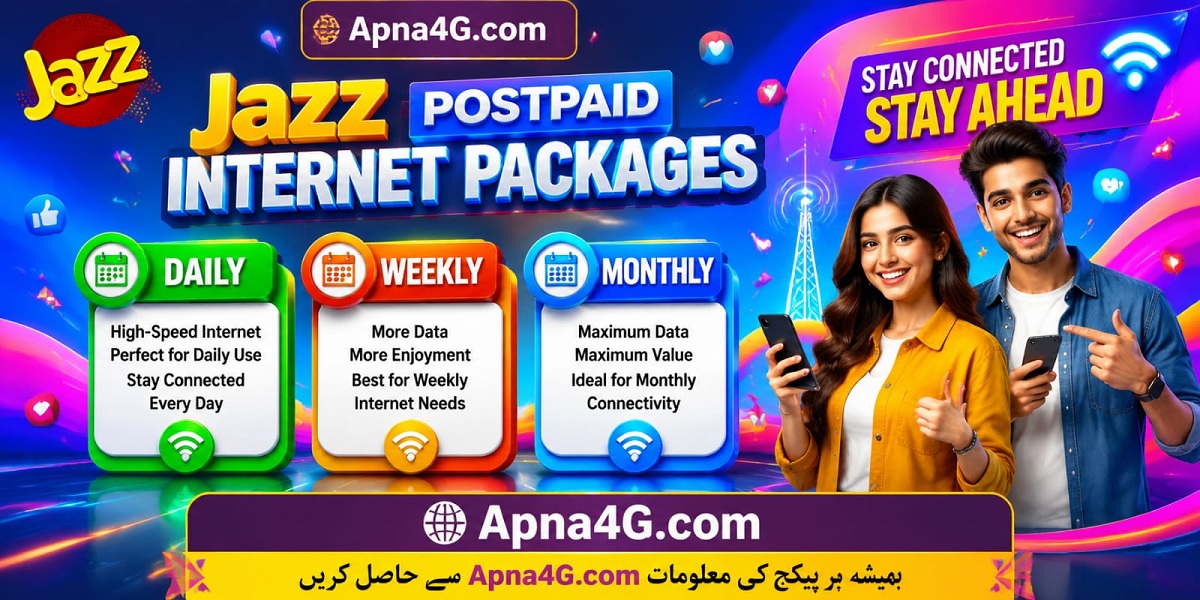 Jazz Postpaid Data Packages Codes & Price
