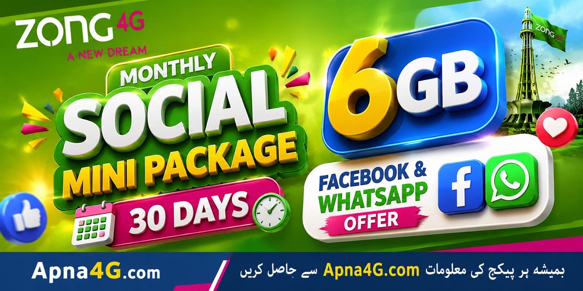 Zong Monthly Social Mini 6GB